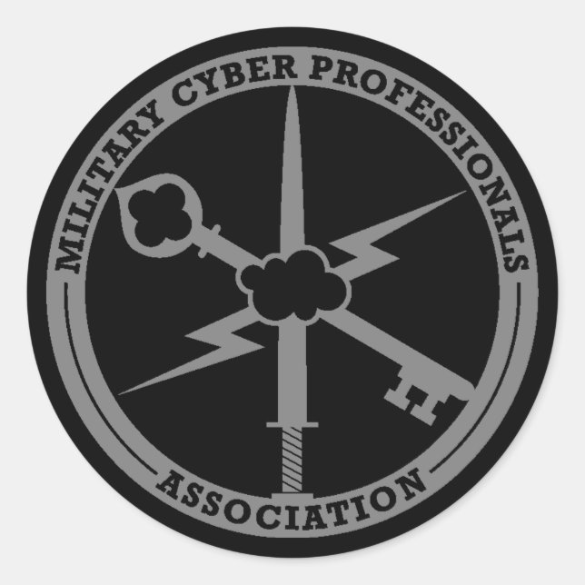 MCPA-Logo-Aufkleber grau auf schwarz Runder Aufkleber (Vorderseite)