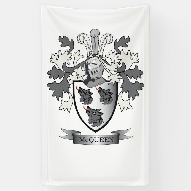 McQueen-Familienwappen-Wappen Banner (Vertikal)