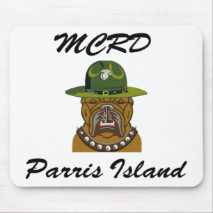 MCRD Parris Insel-Teufel-Hund Mousepad
