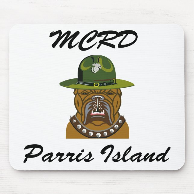 MCRD Parris Insel-Teufel-Hund Mousepad (Vorne)