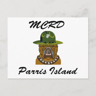 MCRD Parris Island Devil Dog Postkarte