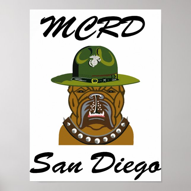 MCRD San Diego Devil Dog Poster (Vorne)