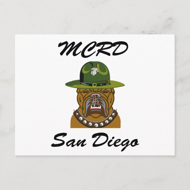 MCRD San Diego Devil Dog Postkarte (Vorderseite)