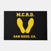 MCRD SAN DIEGO FOOTDRUCKEN AUF SCHWARZ