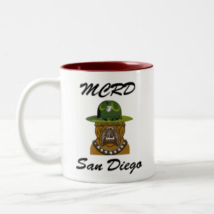 MCRD San Diego Teufel-Hund Zweifarbige Tasse