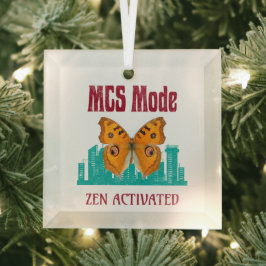 MCS-Modus Zen Aktiviert Schmetterlingsbewusstsein Ornament Aus Glas