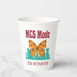 MCS-Modus Zen Aktiviert Schmetterlingsbewusstsein Pappbecher