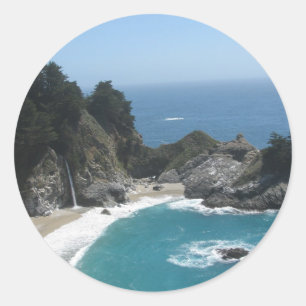 McWay Falls- Big Sur Runder Aufkleber
