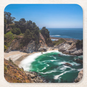 Mcway Falls im Julia-Pfeiffer-Burns-State-Park Rechteckiger Pappuntersetzer