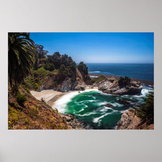 Mcway Falls in Julia Pfeiffer Burns Staat Park Poster (Vorne)