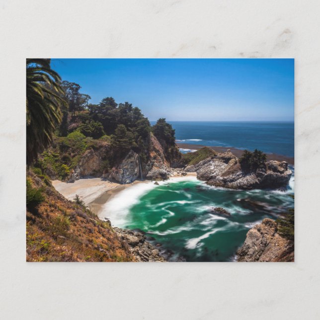 Mcway Falls in Julia Pfeiffer Burns Staat Park Postkarte (Vorderseite)