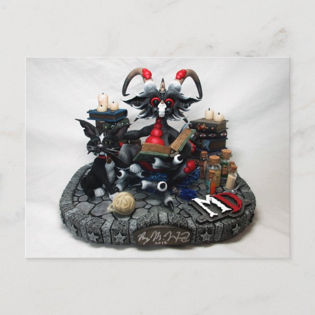 MD Black Pop Dragon Postkarte (Vorderseite)