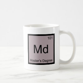 Md - Der Grad-Chemie-Element-Symbol-T-Shirt des Tasse