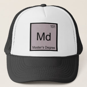 Md - Der Grad-Chemie-Element-Symbol-T-Shirt des Truckerkappe