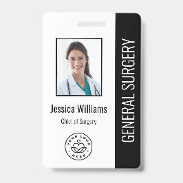 MD Doctor Hospital Medical Employee Foto ID Black Ausweis