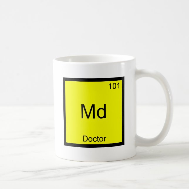 Md - Doktor Chemistry Element Symbol Funny Kaffeetasse (Rechts)