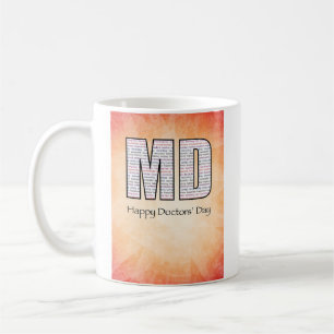MD Happy Doctor’ Day mit Rot und Gelb Tasse