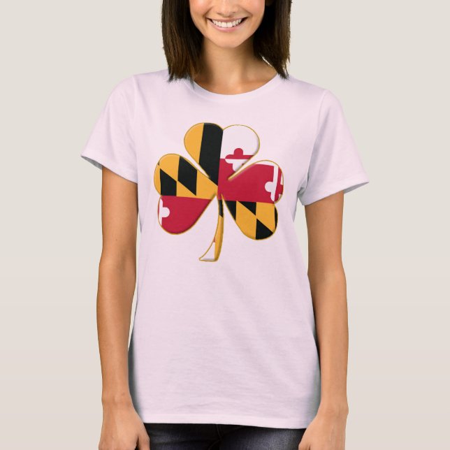 MD-Kleeblatt-Flag T-Shirt (Vorderseite)