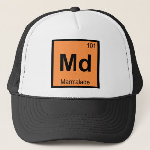 Md - Marmeladen-Chemie Periodensystem-Symbol Truckerkappe