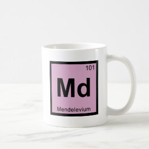 Md - Mendelevium-Chemie-Periodensystem-Symbol Tasse