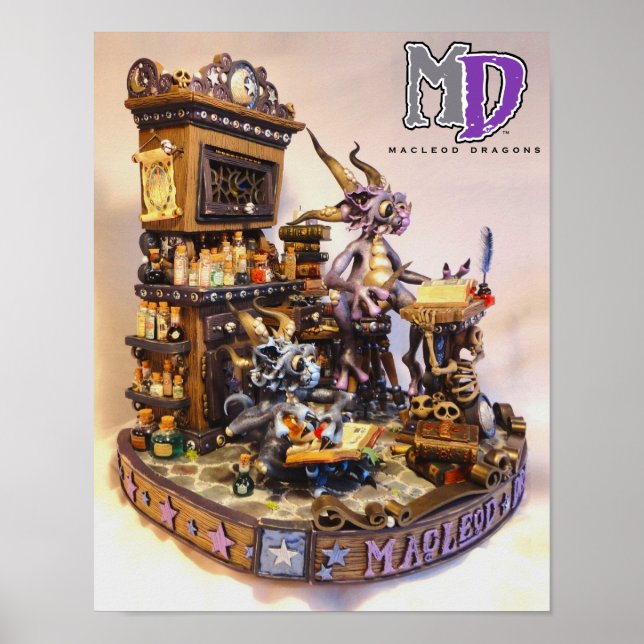 MD Merlin Dragons 11"x14" Mini-Poster Poster (Vorne)