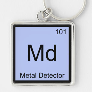 Md - Metalldetektor Chemie-Element-Symbol T-Shirt Schlüsselanhänger