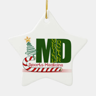 MD-SPORT-MEDIZIN-WEIHNACHTSARZT KERAMIK ORNAMENT