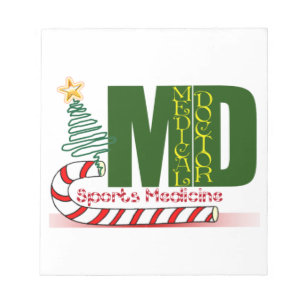 MD SPORTMEDIZIN CHRISTMAS MEDIZINISCHER ARZT NOTIZBLOCK