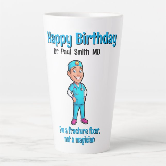  MD SURGEON I’m a fracture fixer, not a magician Milchtasse (Vorderseite)