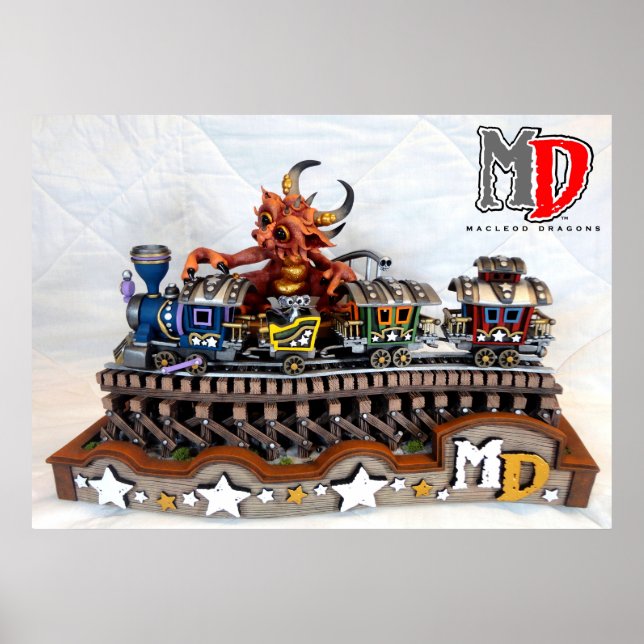 MD 'Toy Train Dragon' 33.6" x 24" Poster (Vorne)