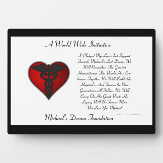 MDF Pledge Plaque Fotoplatte