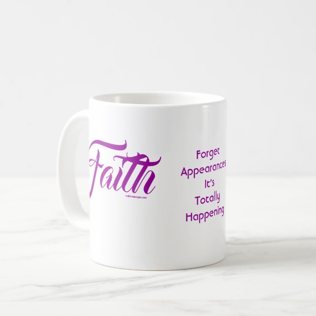 MDILLONDESIGNS.COM präsentiert #FAITH Kaffeetasse (Vorderseite Links)
