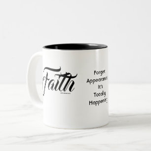 MDILLONDESIGNS.COM präsentiert #FAITH Zweifarbige Tasse