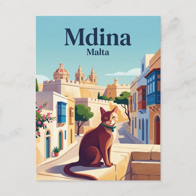 Mdina Malta Postkarte (Vorderseite)