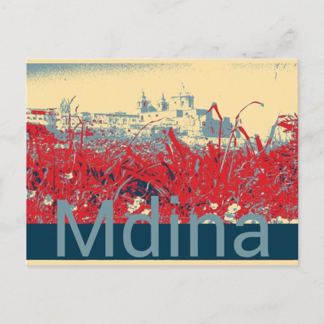 Mdina Postkarte (Vorderseite)