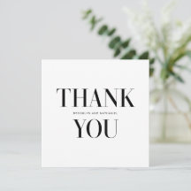 Mdoern Typografie Bold Dankeschön Karte