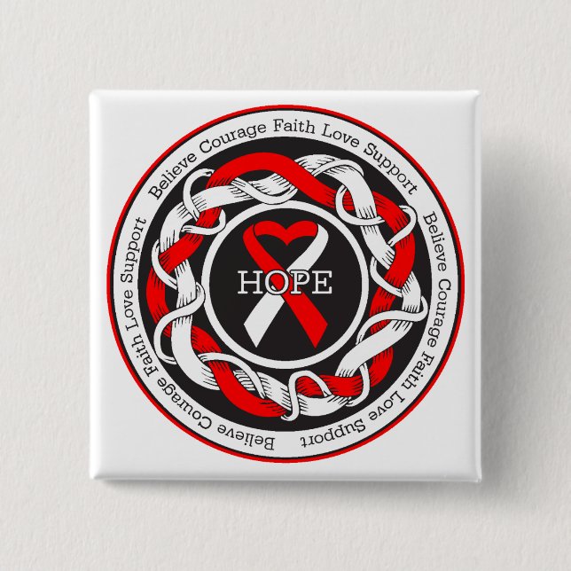 MDS Hope Intertwine Ribbon Button (Vorderseite)