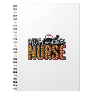 MDS-Koordinator Krankenschwester Vintage-Leoparden Notizblock