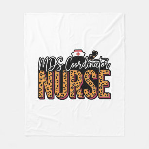 MDS-Koordinatorin Krankenschwester Vintage-Leopard Fleecedecke