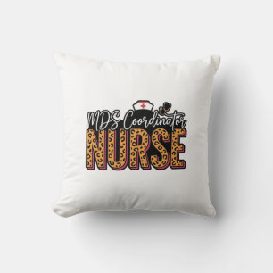 MDS-Koordinatorin Krankenschwester Vintage-Leopard Kissen