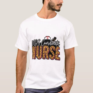 MDS-Koordinatorin Krankenschwester Vintage-Leopard T-Shirt