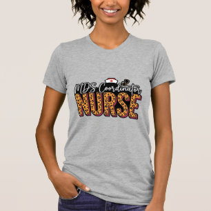 MDS-Koordinatorin Krankenschwester Vintage-Leopard T-Shirt
