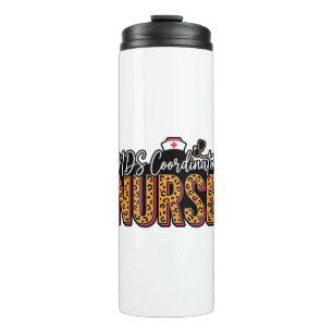 MDS-Koordinatorin Krankenschwester Vintage-Leopard Thermosbecher