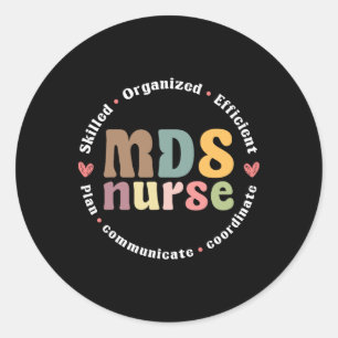 Mds Nurse-Aufwertung Runder Aufkleber