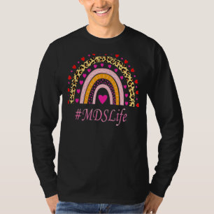 Mds Nurse Leopard Rainbow Nurses Week T-Shirt