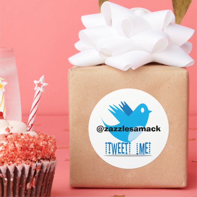 ME an Ihrer Getweetet Adresse getweetet Runder Aufkleber (Party)