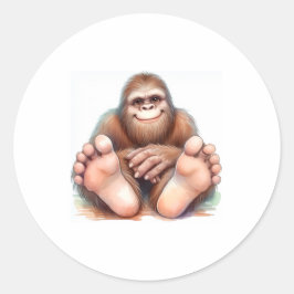 Me and My Bigfoot Runder Aufkleber