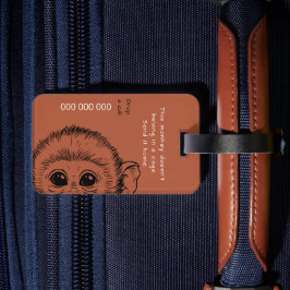 Me and my monkey funny version 2 gepäckanhänger