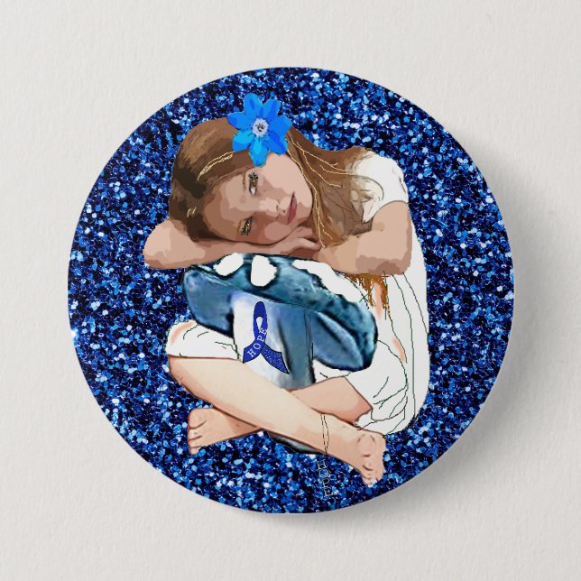 ME/CFS-Bewusstsein "Girl of Hope" Button (Vorderseite)