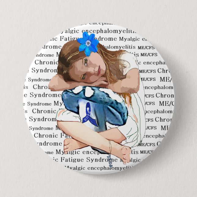 ME/CFS-Bewusstsein "Girl of Hope" Button (Vorderseite)